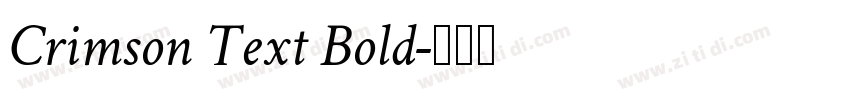 Crimson Text Bold字体转换